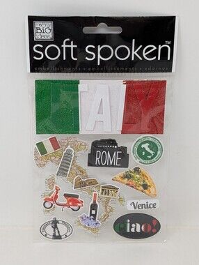 Italy Themed Embellishment Stickers